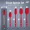 Silicone Spatula Set 5 Pcs Rubber Spatulas Silicone Heat Resistant 600°F, Spatulas for Nonstick Cookware, Seamless Design with Stainless Steel Core, Dishwasher Safe, Bonus Tongs Included